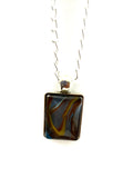 Brown, Blue and Yellow Acrylic Necklaces