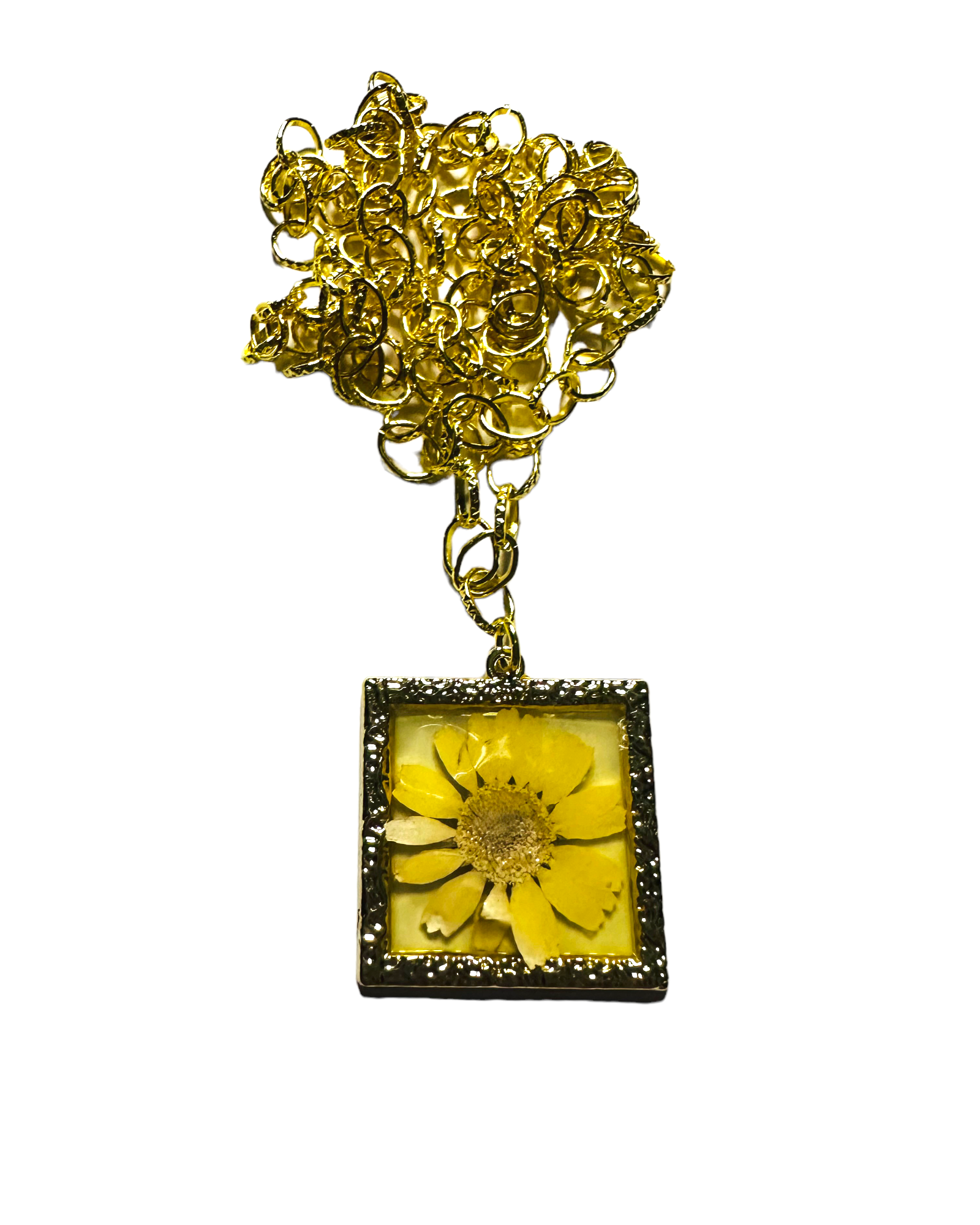 Dried Flower Pendant Necklace