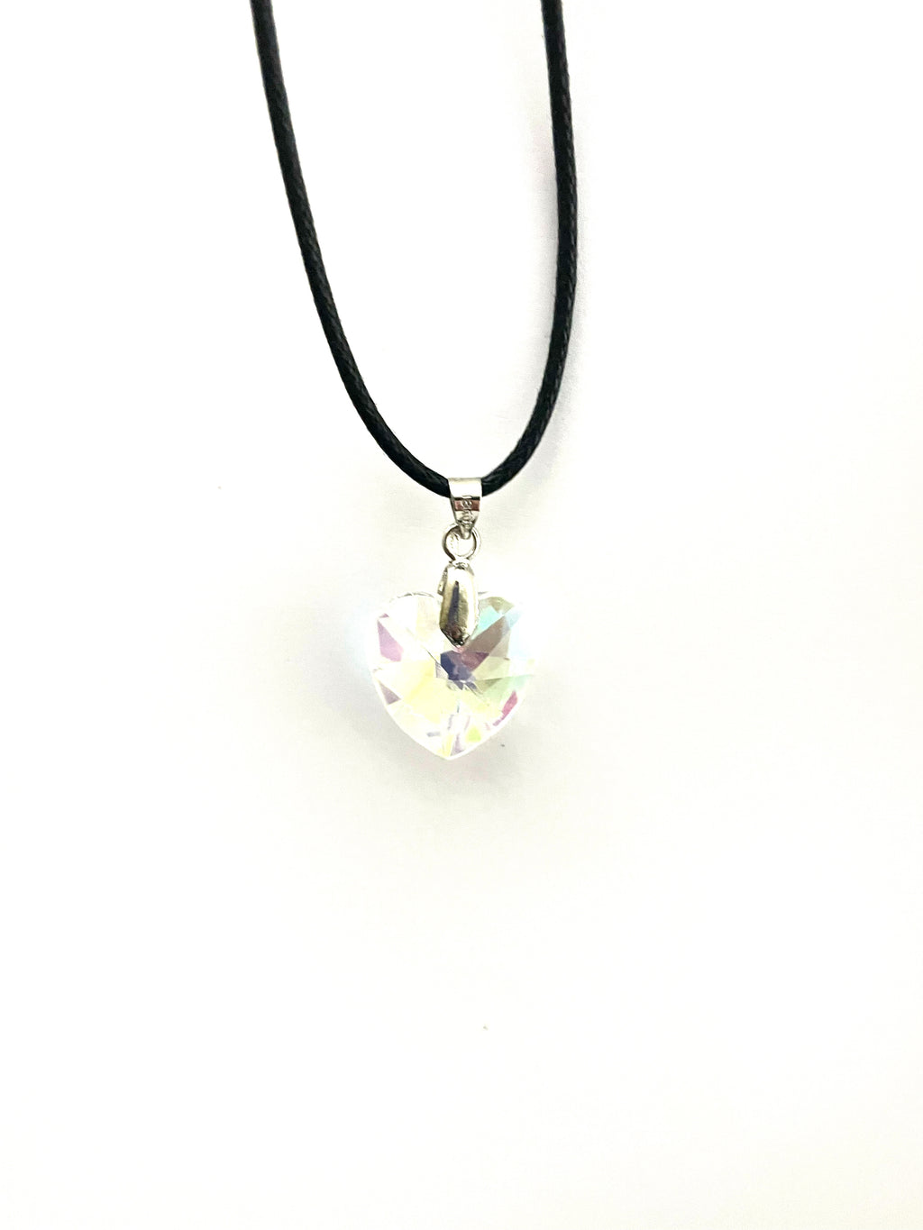 Clear Crystal Heart Necklace