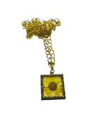 Dried Flower Pendant Necklace