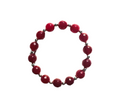 Chunky Red Glass Stretchy Bracelet
