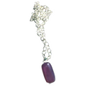 Agate Rectangle Pendant Necklace