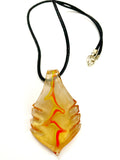 Transparent Yellow Glass Necklace