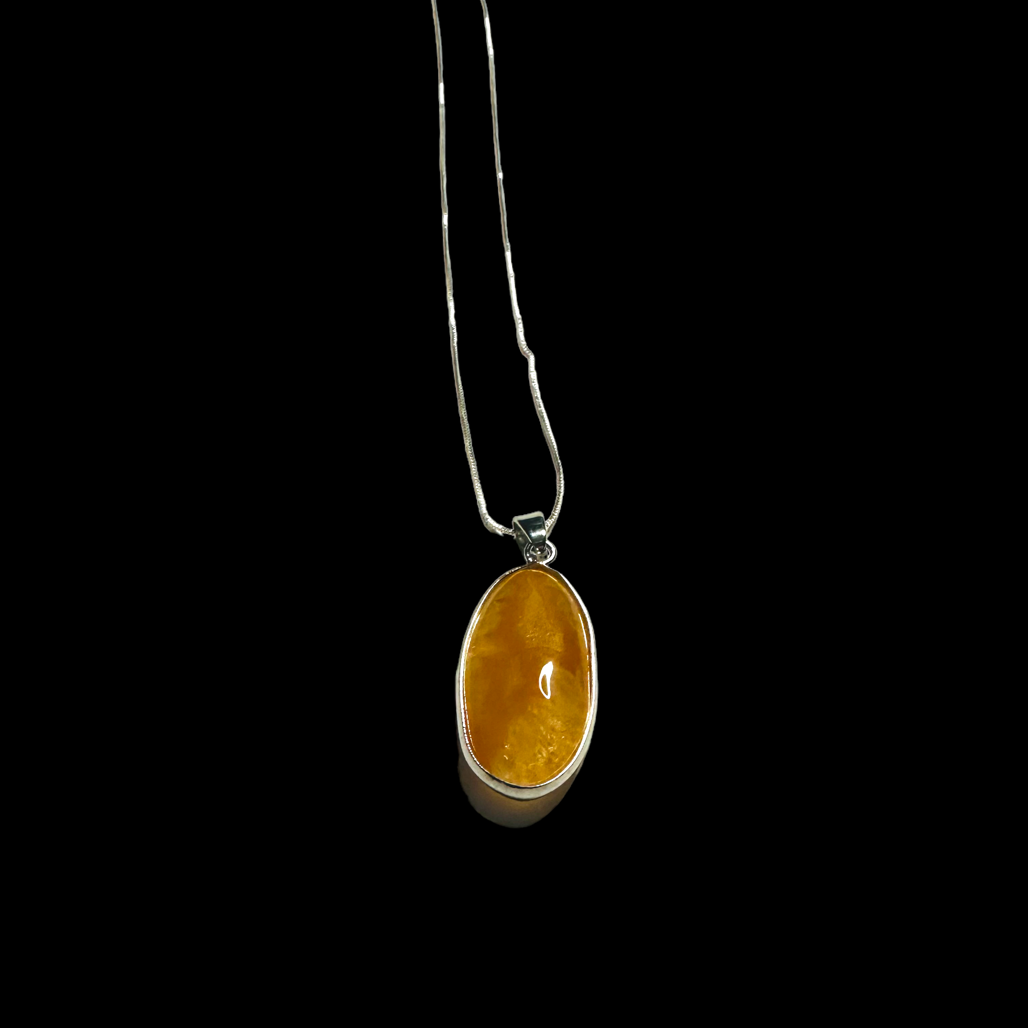 Agate Oval Pendant Necklace