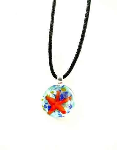 Starfish Glass Necklace
